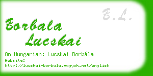borbala lucskai business card
